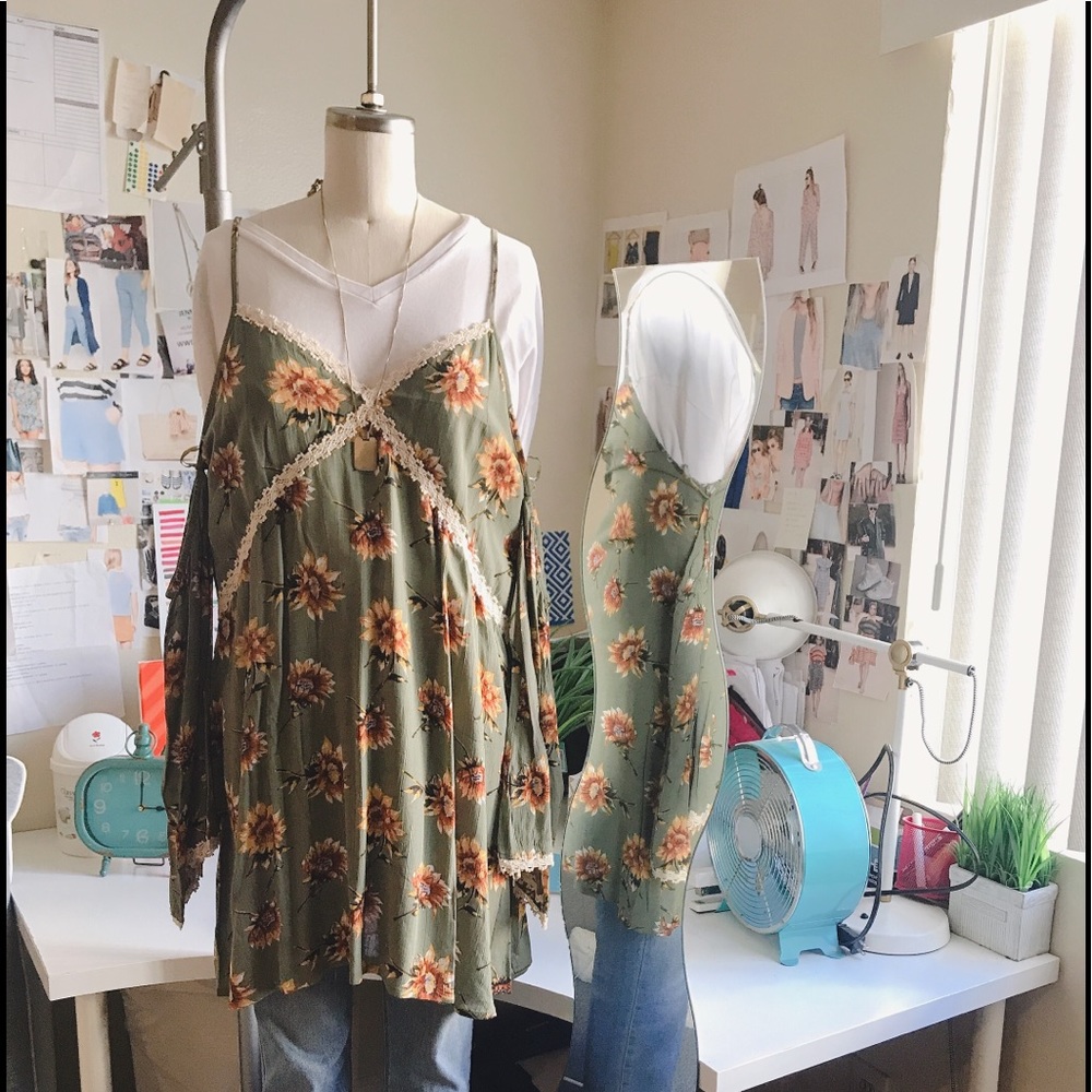 Cold shoulder mini dress